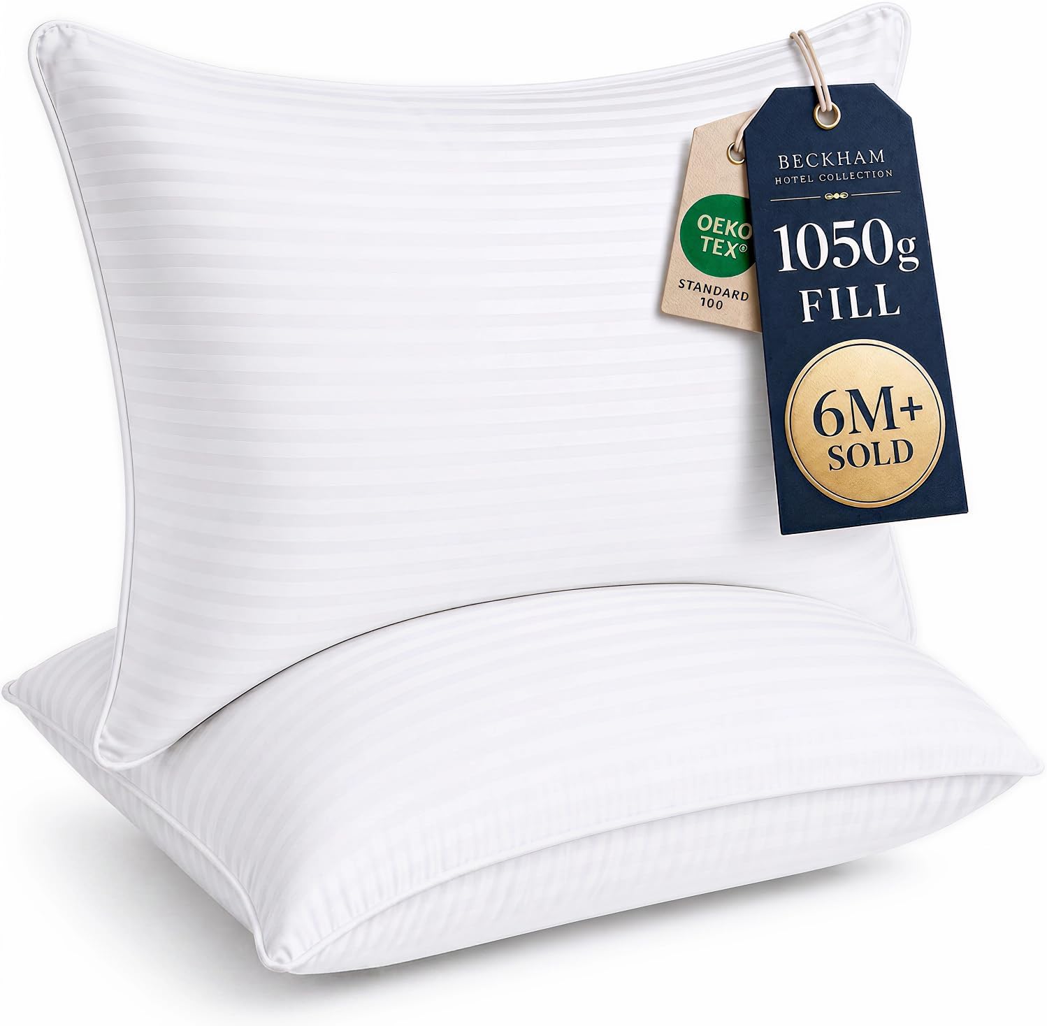 Two Standard Queen Bed Pillows